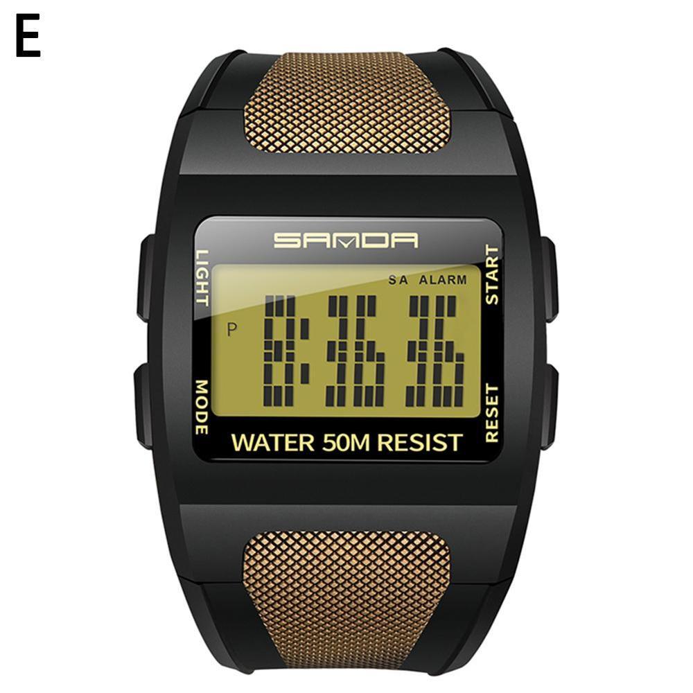 Horloges led cool horloge heren multifunctioneel brede wijzerplaat relogio digitaal elektronisch horloge reloj hombre: En