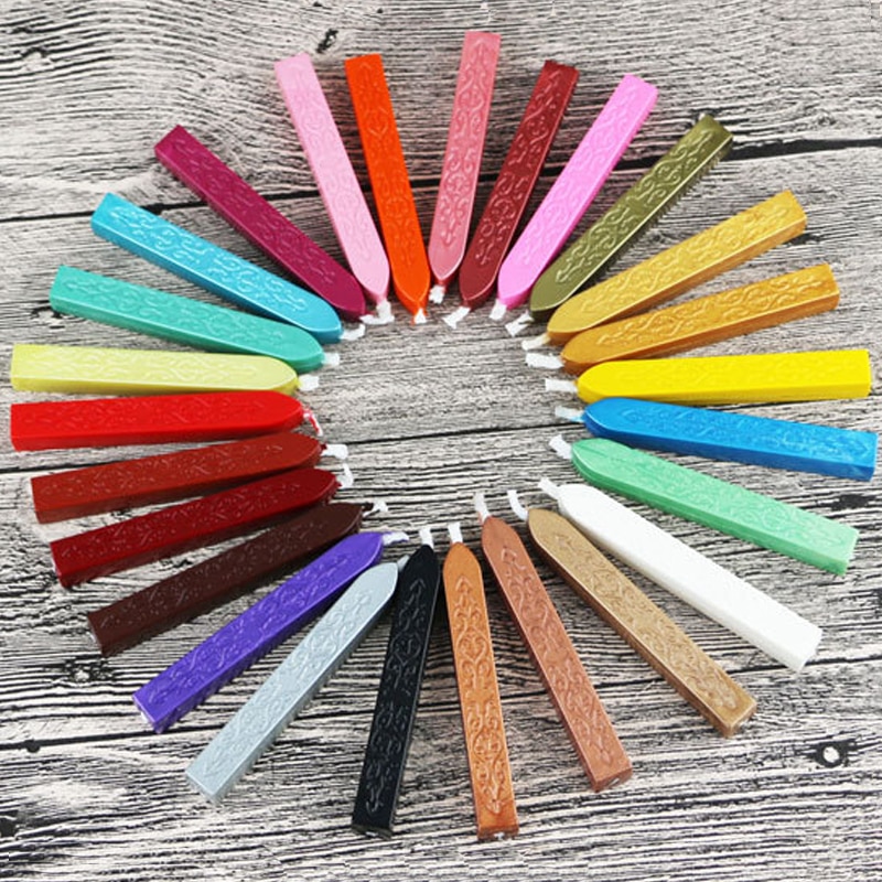 Woskowe pieczęcie na listy w stylu klasyczny farby uszczelki DIY taśmój uszczelniające retro pieczęć pieczęć woskowa tradycyjne przewód lampwick 1 sztuk