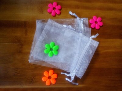 9*12cm 500pcs Multi color bags for jewelry/wedding/christmas/birthday Yarn bag with handles Packaging Organza bags: gray