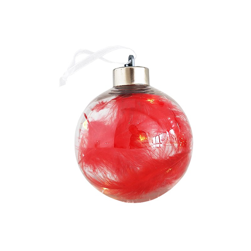 8Cm Kerst Ballen Met Verlichting Boom Ornamenten Led Licht Onbreekbaar Xmas Bruiloft Jaar Decoraties Bal