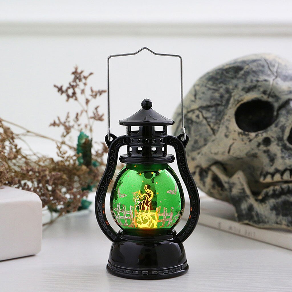 NUPTIO Kaarslantaarns Halloween Decoraties - 10 Stuks Zwarte Flikkerende Led Waxinelichtjes Mini Lantaarn Opknoping Met Vintage Marokkaanse Kerst Ornamenten Tafel Woonkamer Binnen Buiten Ramadan