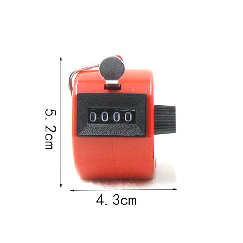 4 Digit Mechanical Counter Digital Counter Clicker With Metal Lap Manual Clicking Hand Counter For Sports Running Kicking