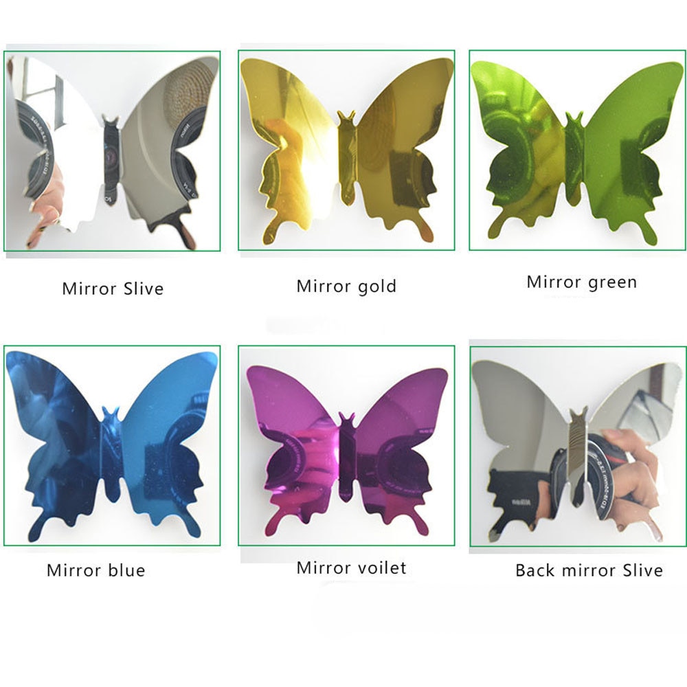 Persoonlijkheid 3D Behang Hollow Muurstickers Vlinder Koelkast Voor Thuis Decoratie Muurstickers Thuis Decoratio