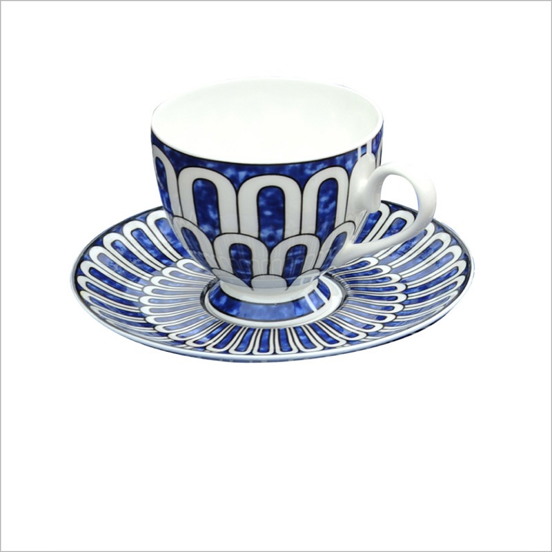 Talerze obiadowe sztućce talerze obiadowe wysokiej jakości zestaw talerzy niebieskie ładne ceramiczne naczynia świąteczne