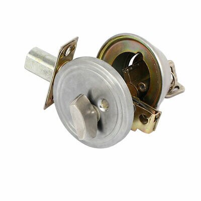 House Bedroom Door Metal Security Deadbolt Lock Sliver Tone w Keys
