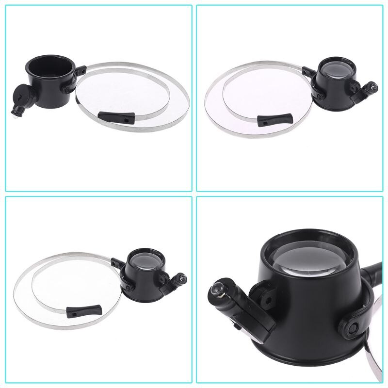 15X Monoculaire Glas Vergrootglas Horloge Sieraden Reparatie Tools Led Vergrootglas Horloge Klok Loupe Lens