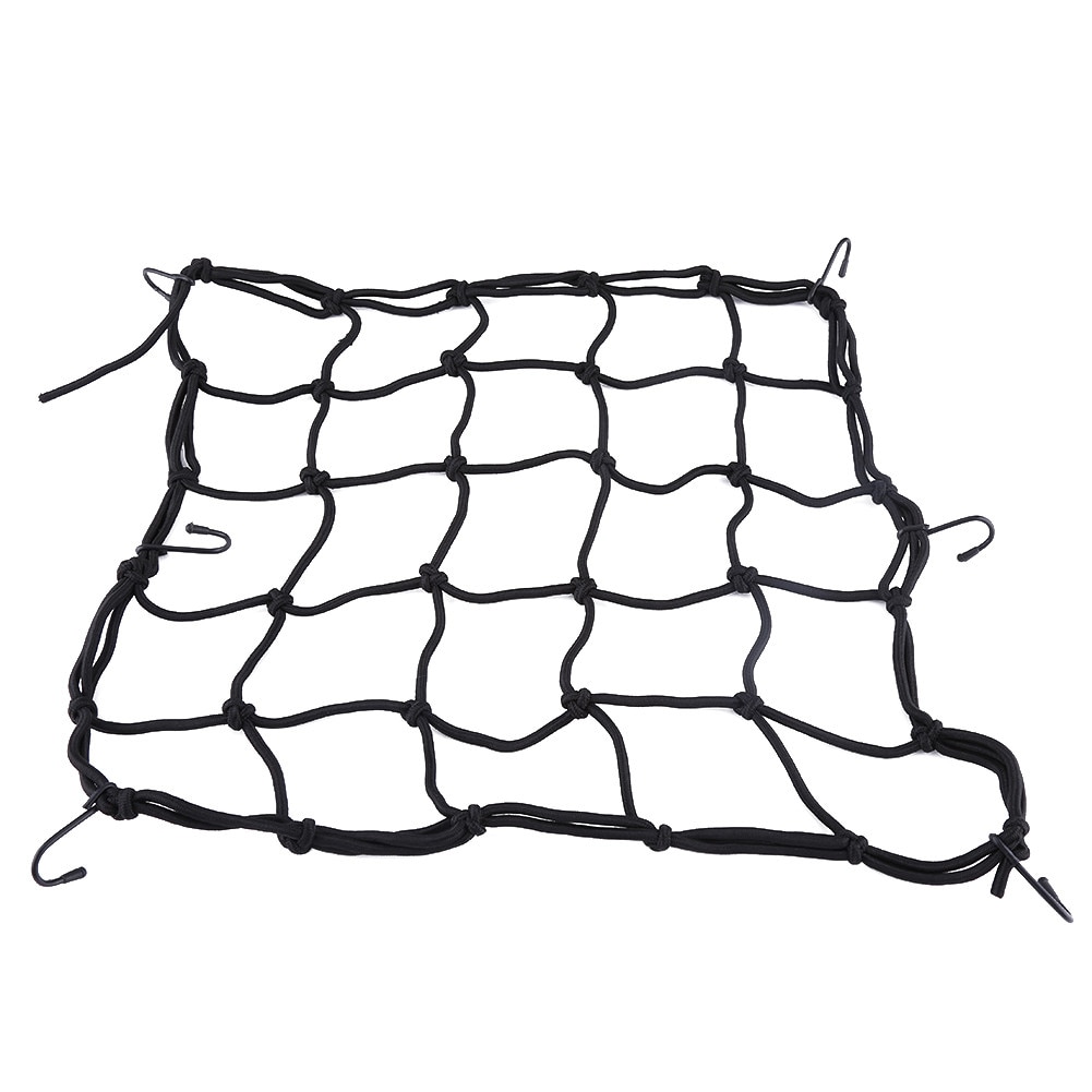 40 * 40cm 6 krok motorsykkel hjelm siste bagasje elastisk nett nett nett svart til enhver motorsykkel og firehjuling (atv)