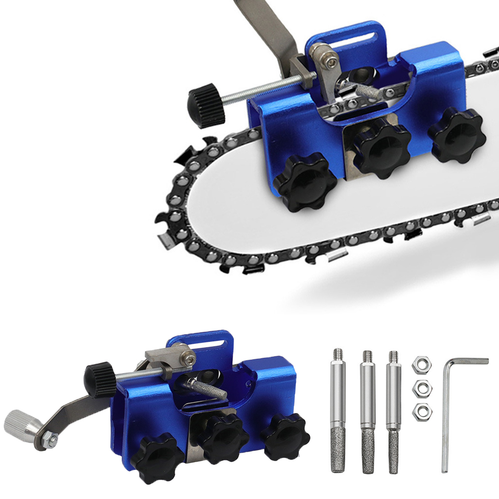 Afiladores de motosierra para carpintería con 3 varillas de molienda, afilador de cadena de motosierra Manual, sierras de cadena y sierras eléctricas, herramientas de reparación