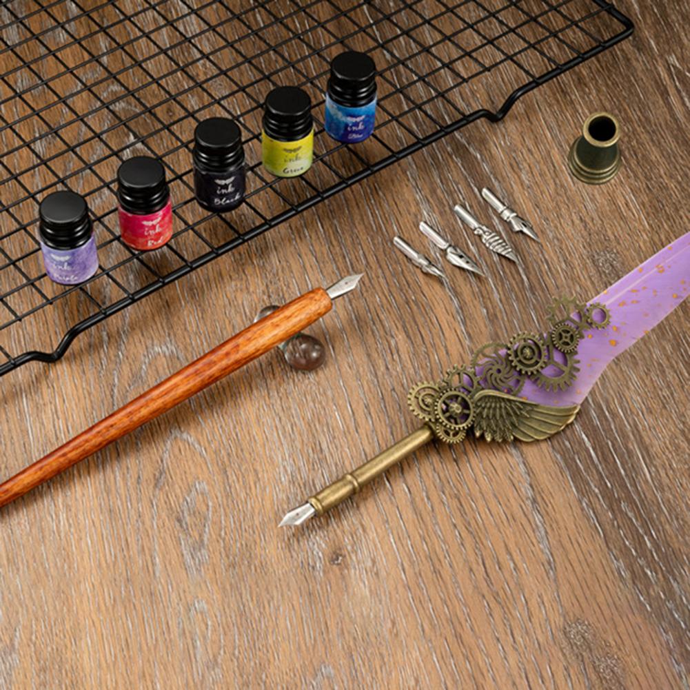 1 Set Gear Decoration Quill Pen Set Nice-looking F... – Vicedeal