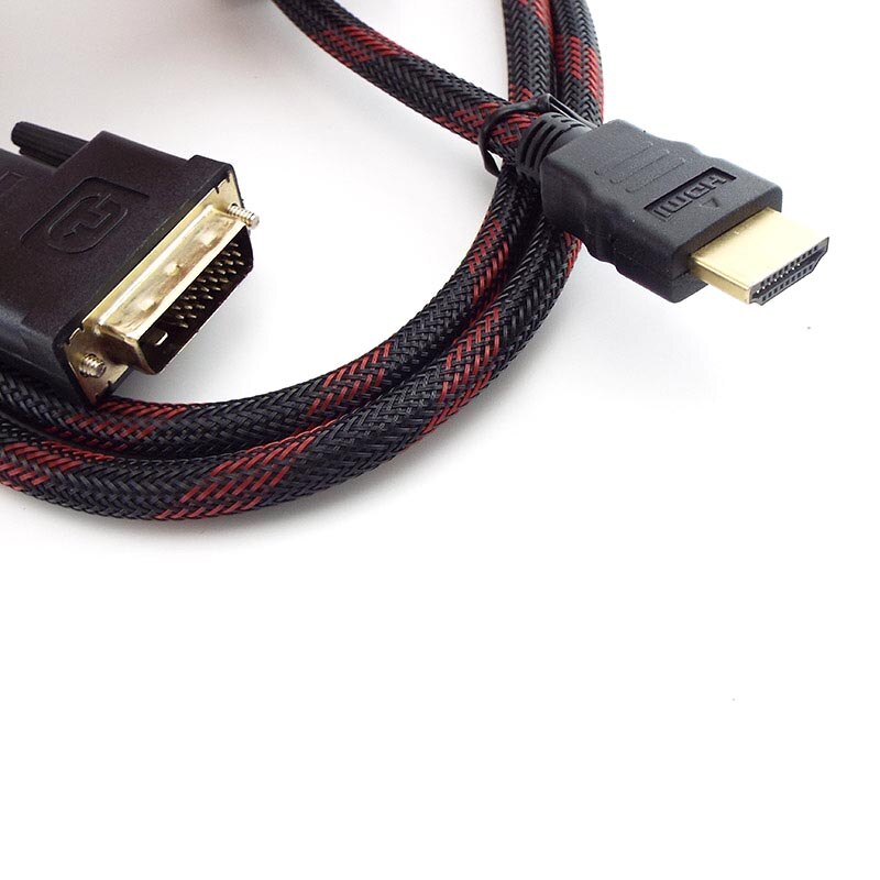 1.5M Hdmi-Compatibel Naar Dvi Hdmi-Compatibele Kabel DVI-D 24 + 1 Pin Adapter Kabels Voor Lcd dvd Hdtv 1080P 3D Hoge Snelheid Dvi Naar Draad