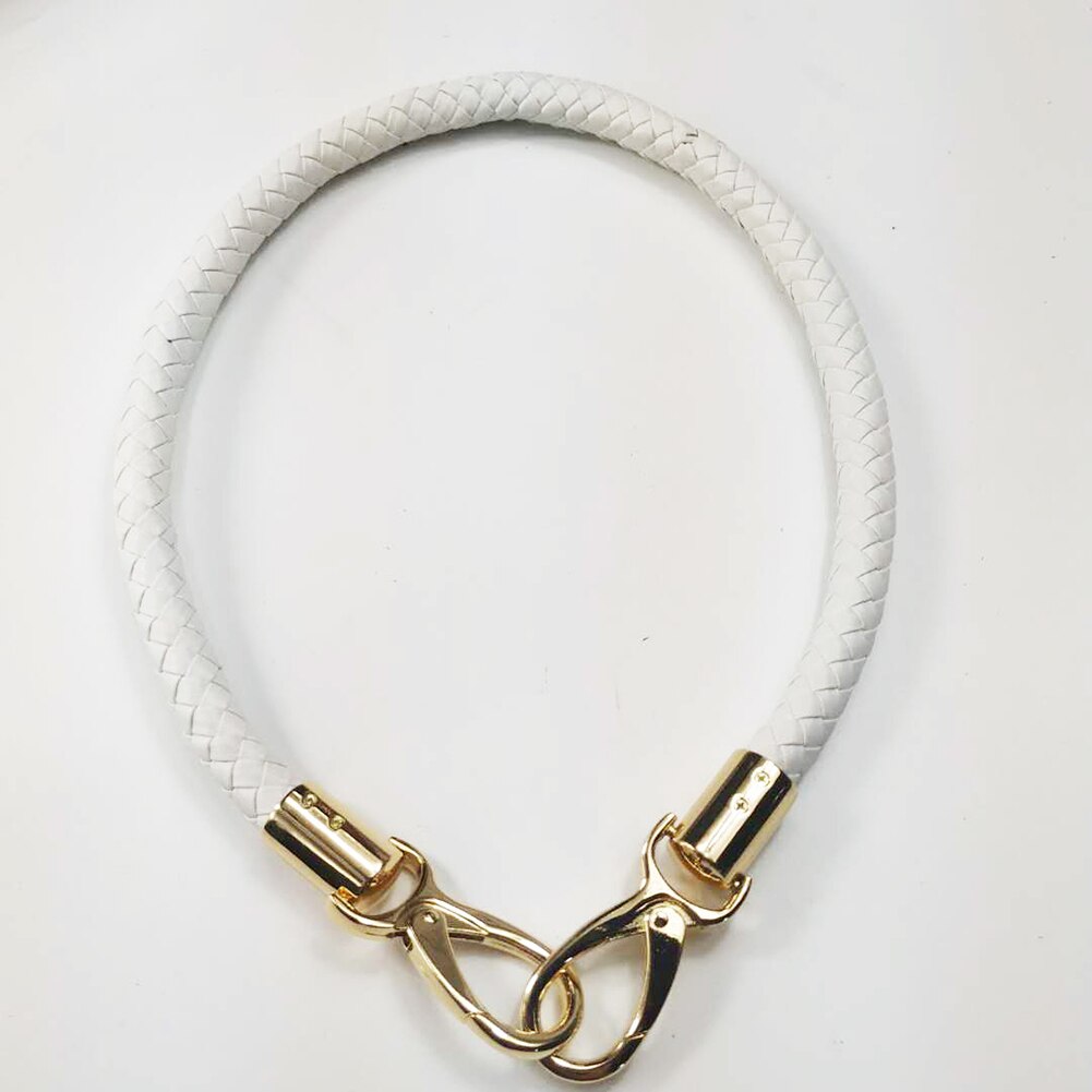 1 pc Substituição Destacável Cintas de Ombro Das Senhoras de Couro PU Bolsa de Cinto de Corda Cor Sólida Rodada Alças DIY Saco Acessórios: WHITE