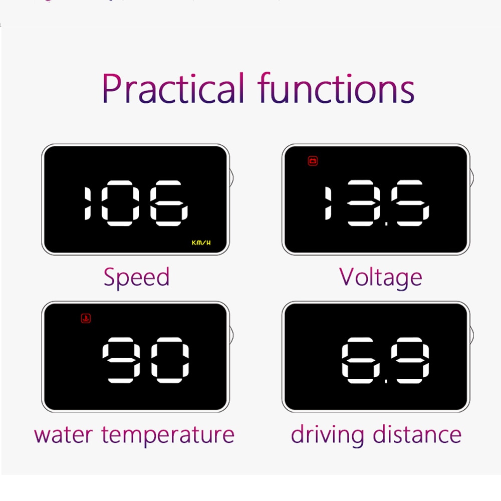 A1000 PK A900 HUD Head-Up Display Auto-styling Hud Display Overspeed Waarschuwing Voorruit Projector Alarmsysteem Universele auto