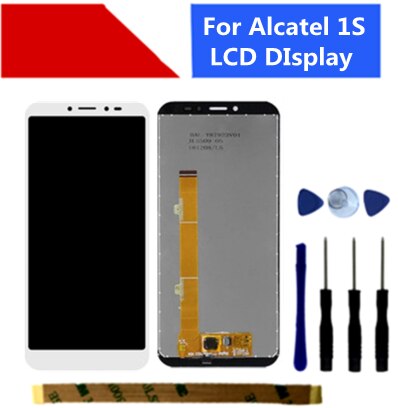 5.5 black black preto para alcatel 1s 2019 ot5024 5024a 5024d 5024i 5024j display lcd + touch screen digitador assembléia peças de reposição + ferramentas: 35.88