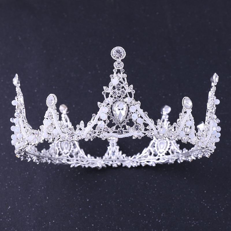 Jeweled Kronen SchöNe Kopfschmuck Hochzeit Krone Hochzeit Diademe Haar Zubehör für Prom Geburtstag Kostüm Party LL @ 17: Silber