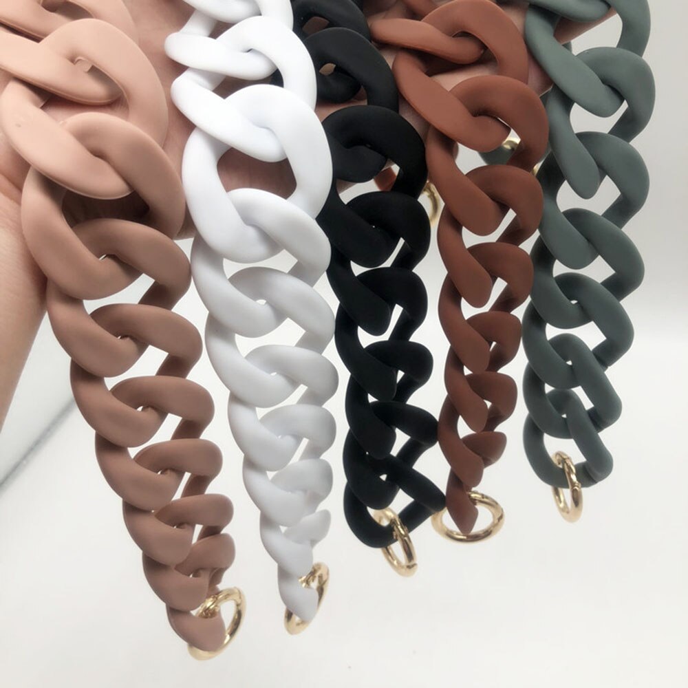 Jelly Color Women Frosted Acrylic Resin Chain Bags Shoulder Strap Easy Matching Handbag Detachable Belts Handle Bag