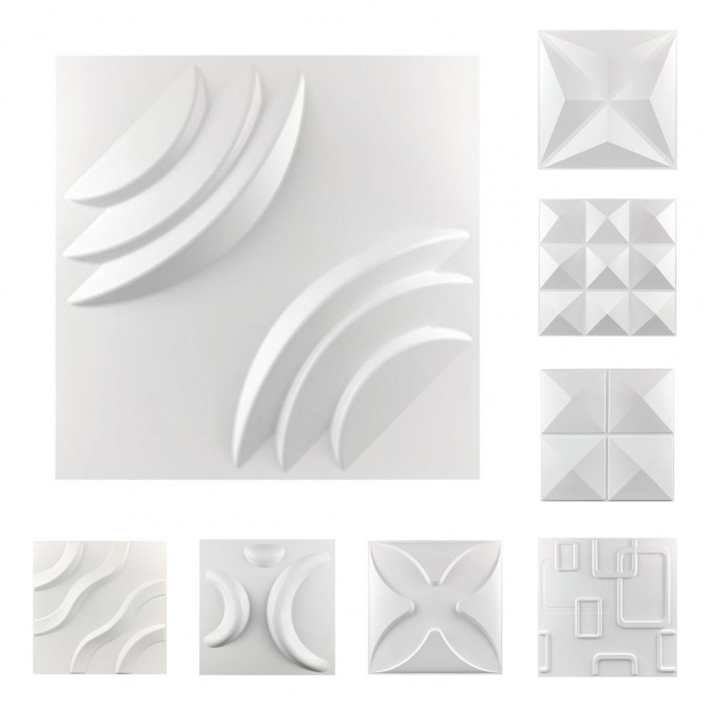 12Pcs Durable Lightweight Anti-scratch Eco-friendly Fire Resistant PVC 3D Wall Panel 3D Wall Panel for Living Room
