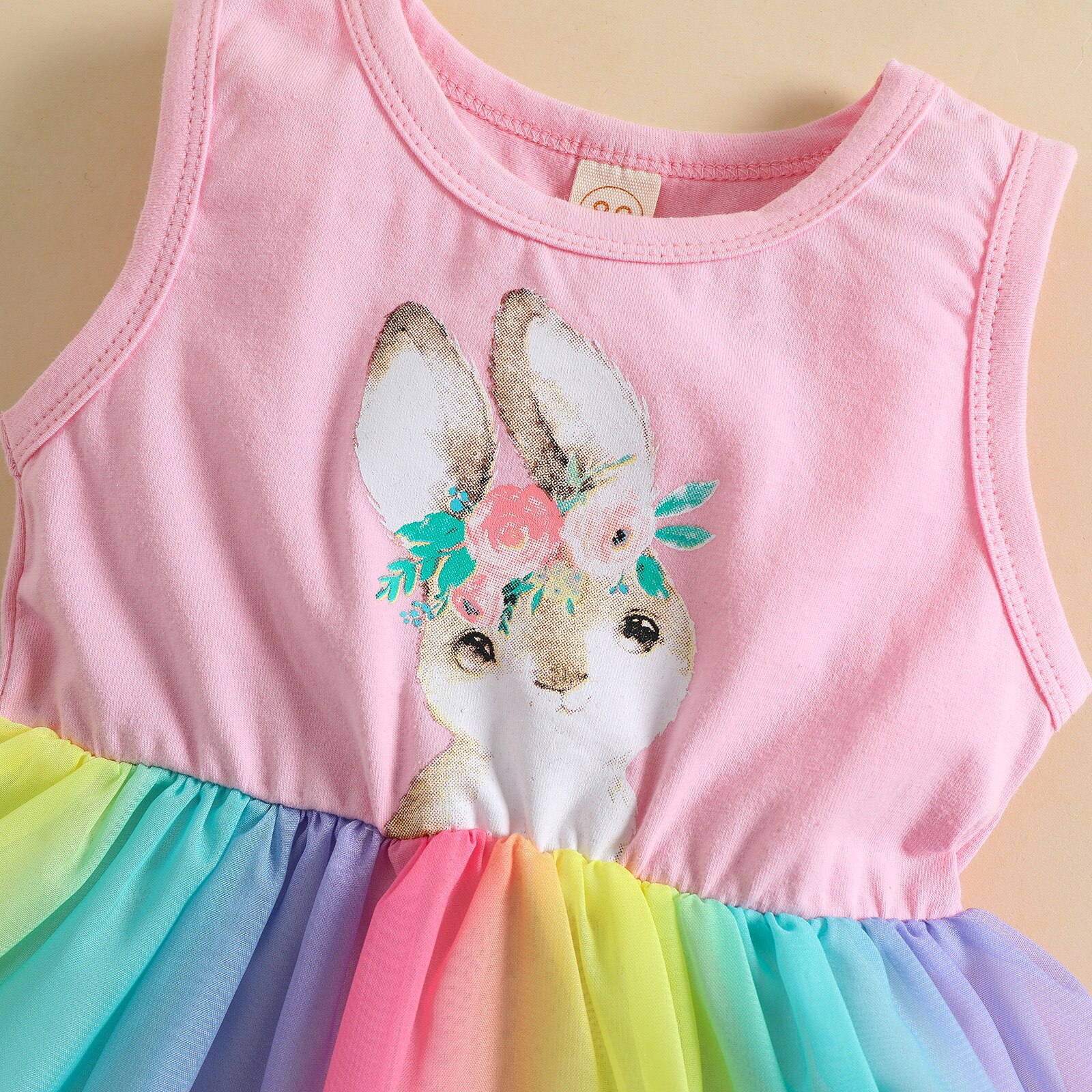 Ma &amp; Baby 6M-4Y pasqua Infant Toddler Kid Baby Girls Dress Bunny Flower Print Tutu abiti da festa per ragazze costumi D35