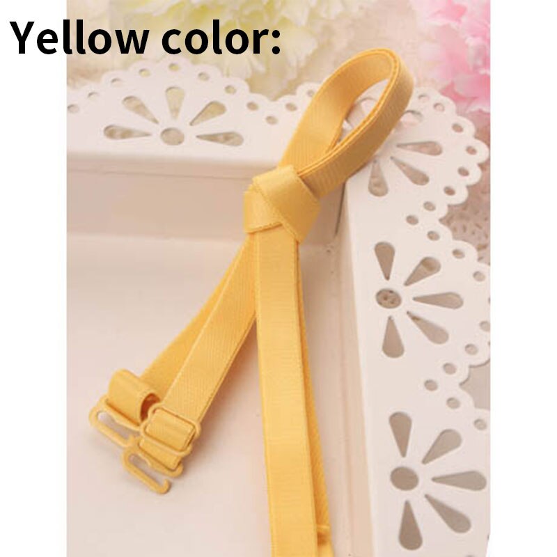 Colored Underwear Adjustable Removable Shoulder Elastic Accessories Bra Straps For Bra 1.0cm Width 10mm Non-Slip