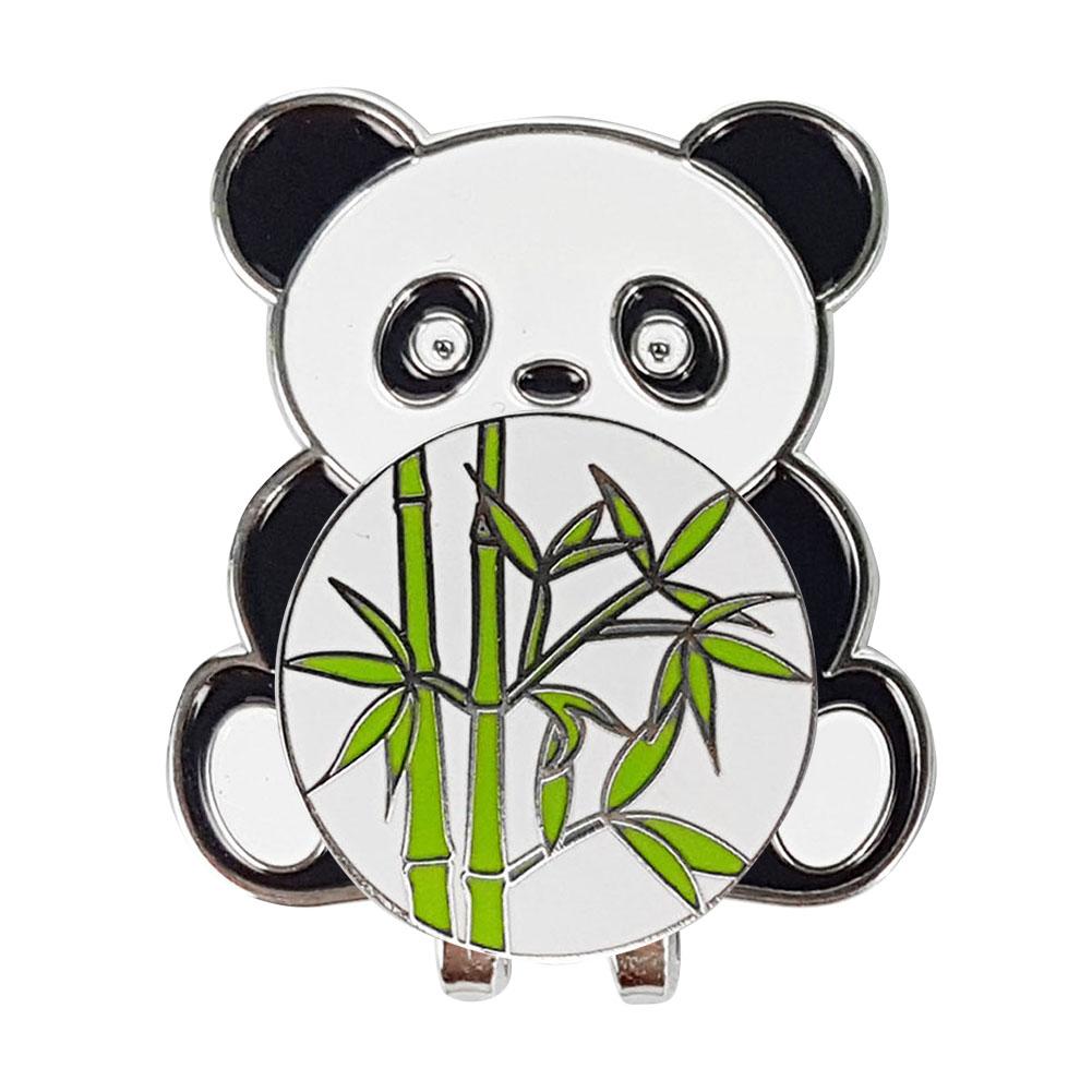 1 piezas marcador de pelota de Golf W magnético Golf sombrero Clip China Panda lindo gorra de Golf Clips aleación pelota Mark