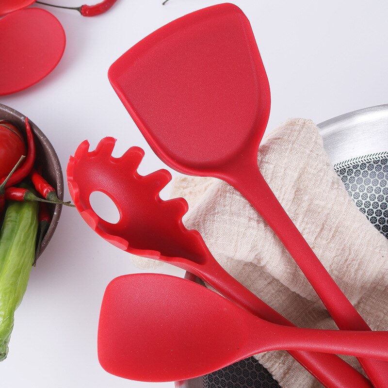 Food Grade Siliconen Koken Tool Gemak Keuken Non-stick Pan Schop Lepels Vergiet Keukengerei Huishoudelijke Accessoires Item