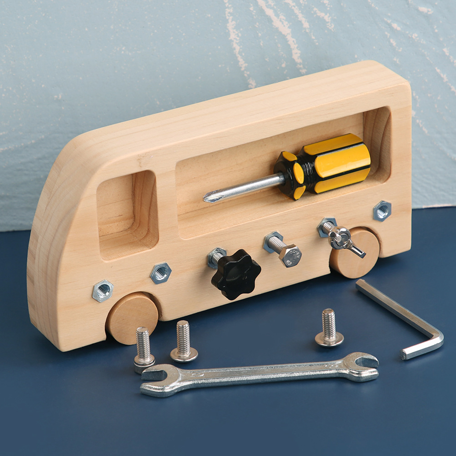 Banc de travail en bois pour enfants, ensemble d&#39;outils multicolores, Mini jouet de Simulation, maison de jeu d&#39;intelligence Interactive Parent-enfant