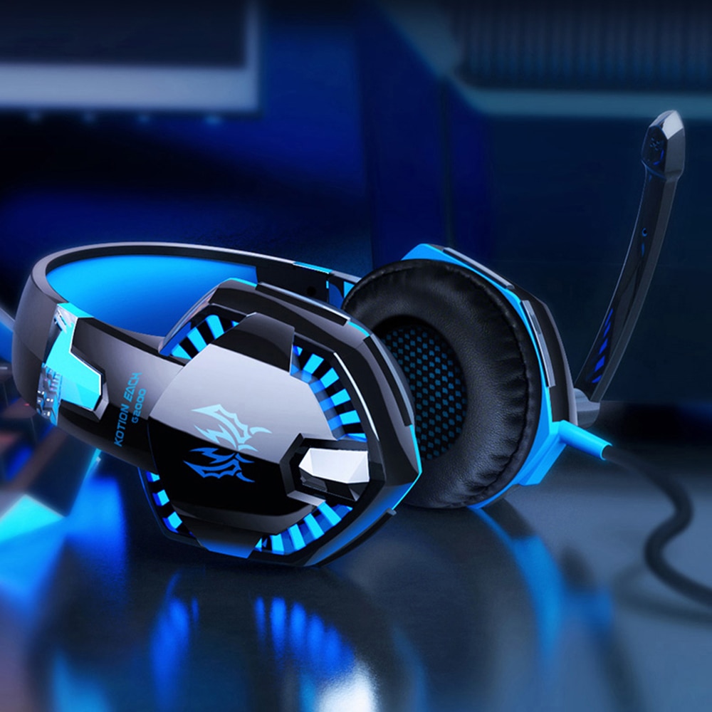 Gaming Headset Stereo Gamer Hoofdtelefoon Met Microfoon Oortelefoon + Gaming Muis 4000 Dpi Verstelbare Gamer Muizen Wired Usb Voor Pc