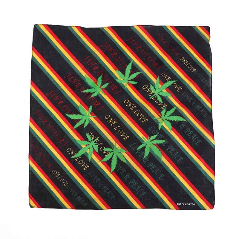 Rasta Style Reggae, foulard carré de poche en coton pour hommes, masque de sport, de cyclisme, bandeau Hip Hop: 5