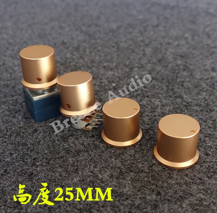BRZHIFI volledige aluminium knop voor eindversterker 30*25mm: Goud