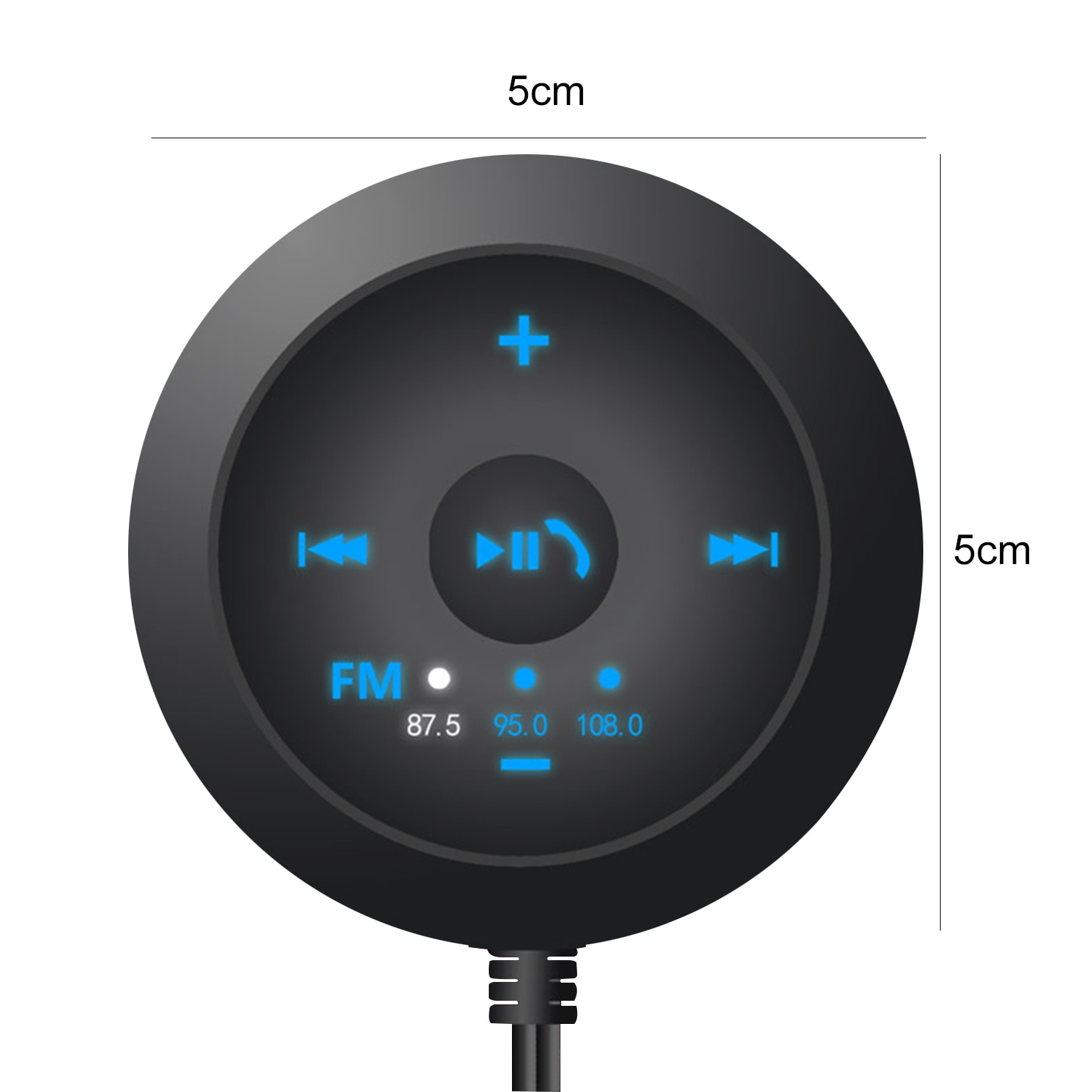 Onever Wireless Bluetooth Hands-free Car Kit FM transmitter Music Receiver Modulator Adapter LED Car AUX Speaker USB Power