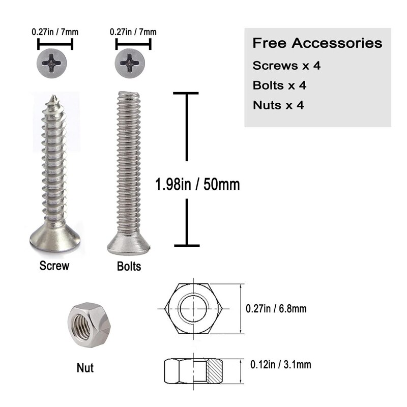 Boat Cleat Open Base Boat Cleat, Dock Cleat All 316 Stainless Steel Boat Mooring Accessories, Include Installation Accessori