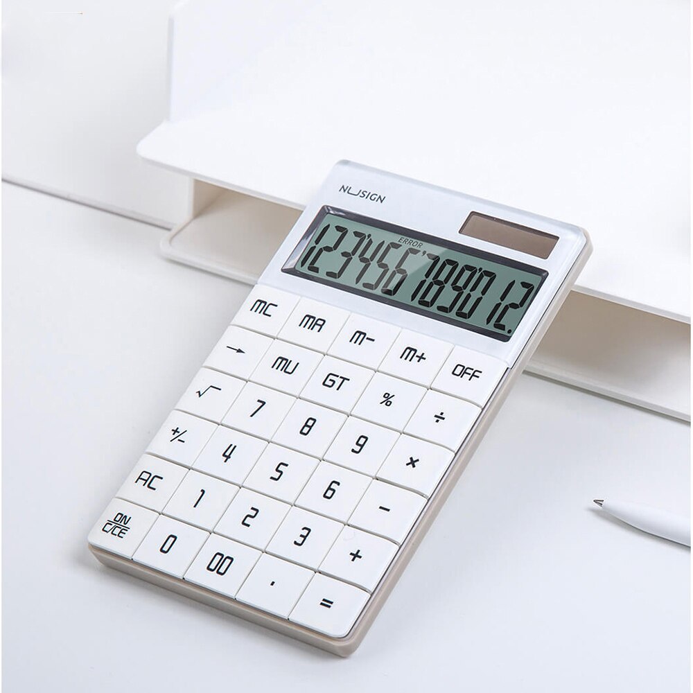 NUSIGN Calculator Widescreen Dual Power Supply School Student Teaching Stationery Calculating Tool Office For Office Home