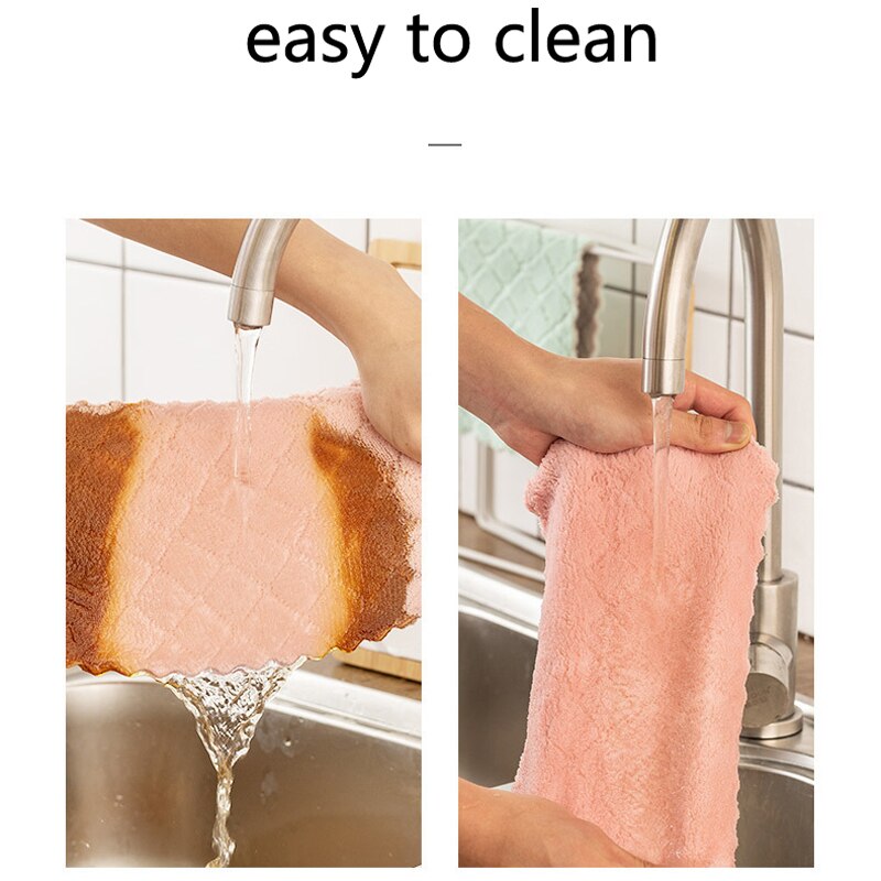 Toalla de microfibra absorbente, paños de limpieza de cocina, plato de aceite antiadherente, toalla, trapos, servilletas, vajilla, toalla de limpieza del hogar