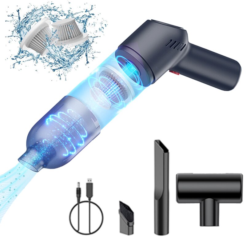 HandHeld Vacuum Cleaner Pet Hair Carpet Corner Dust Cleaning Machine Mini Wireless Super Suction Wet Dry Portable Vacuum Cleaner