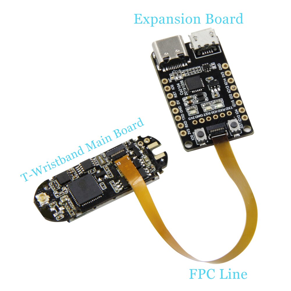 Chip principal ESP32-PICO-D4 LILYGO®TTGO-pulsera inteligente programable, pulsera de silicona con pantalla IPS de 0,96 pulgadas, DIY