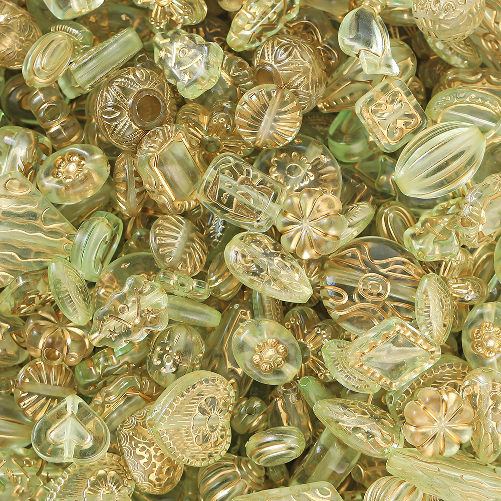 Mélange de perles classiques en acrylique, 20 g/Lot, perles d'espacement amples pour Bracelet à bricoler soi-même, matériel perlé, accessoires de fabrication de bijoux, fournitures: CAMEL