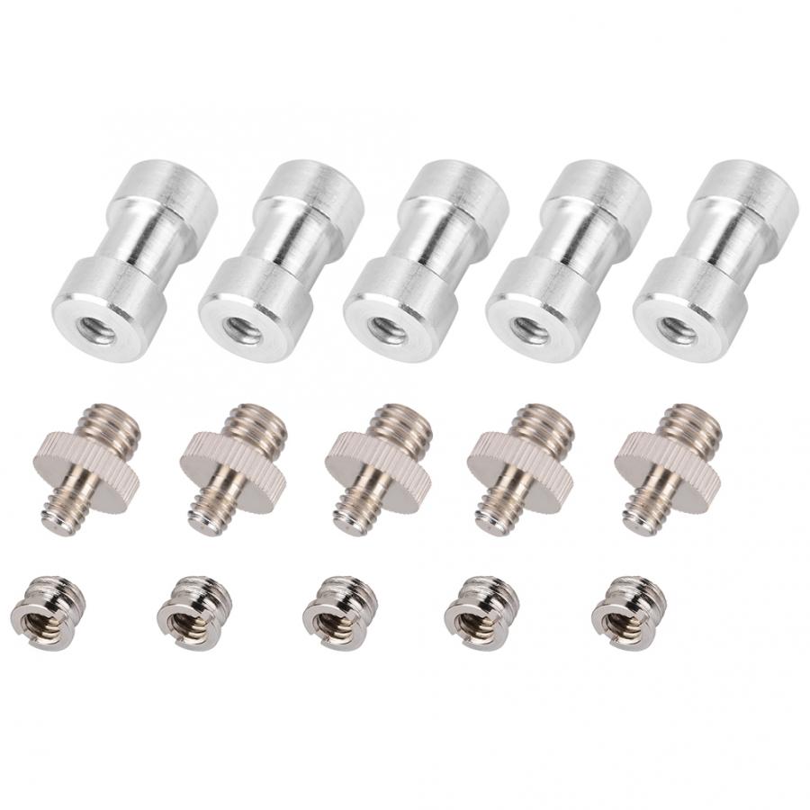 15pcs/20pcs 1/4 Inch to 3/8 Inch Male Female Converter Threaded Adapter Screws Accessory Photo Studio Kit for Light Stand Flash