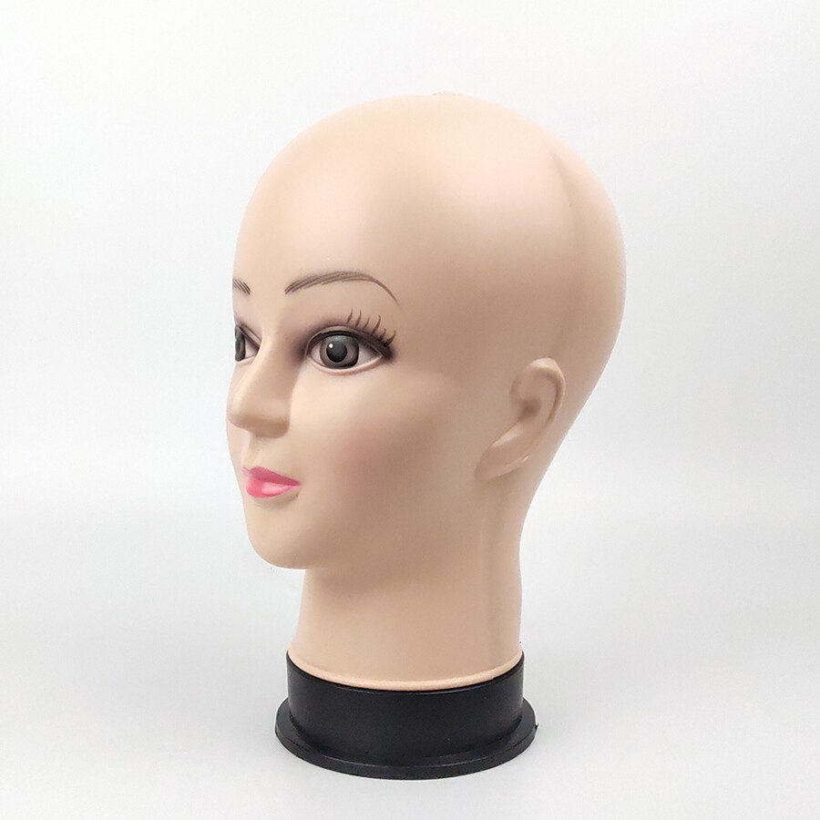 Wig Stand Mannequin Head for Wigs Display and Making Manikin Bald PVC Displaying Heads With Shoulder: dizuo-7