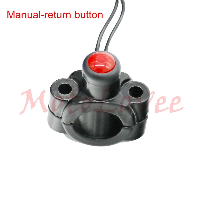 Motolovee universal motorcykel afbrydere aluminium styr mount forlygte power start kill fog light knap: Rød suo
