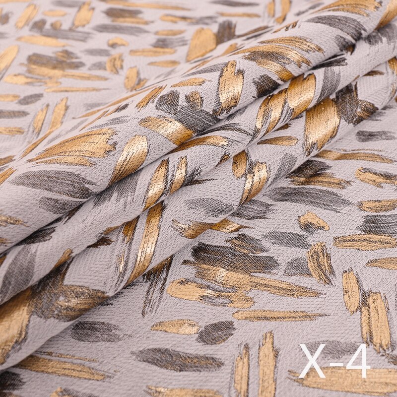 Jacquard Satin Fabric Gold Thread Sewing Material High-end Ladies Dress/Suit Fabric100*150cm: X-4