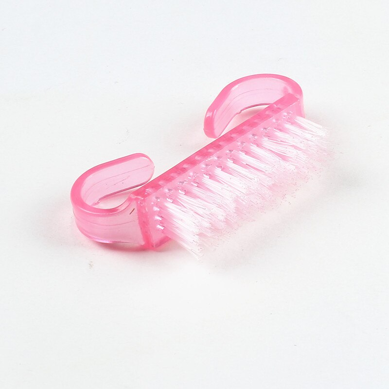 1 st lila nagelrengöring nagelborste verktyg fil manikyr pedikyr mjuk ta bort damm manikyr verktyg ren borste för nagelvård  b03: 01