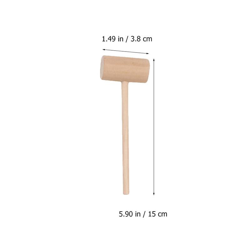 12 Uds. Martillo de juguete para niños, martillos pequeños, martillo de juguete de madera para niños