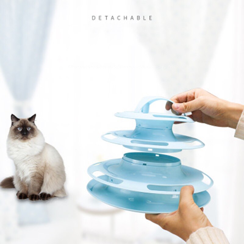 Jouets pour chats en animaux | Tour Interactive, pistes disque entraînement, plaque d'amusement, disque d'intelligence, balles de jouets pour chats pour tranchage, fournitures pour animaux de compagnie