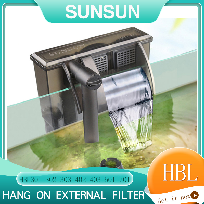 Sunsun-Filtre externe HBL suspendu pour aquarium, accessoire d'eau précieuse, bol à poisson, éponge Cascade, fournitures de charbon actif