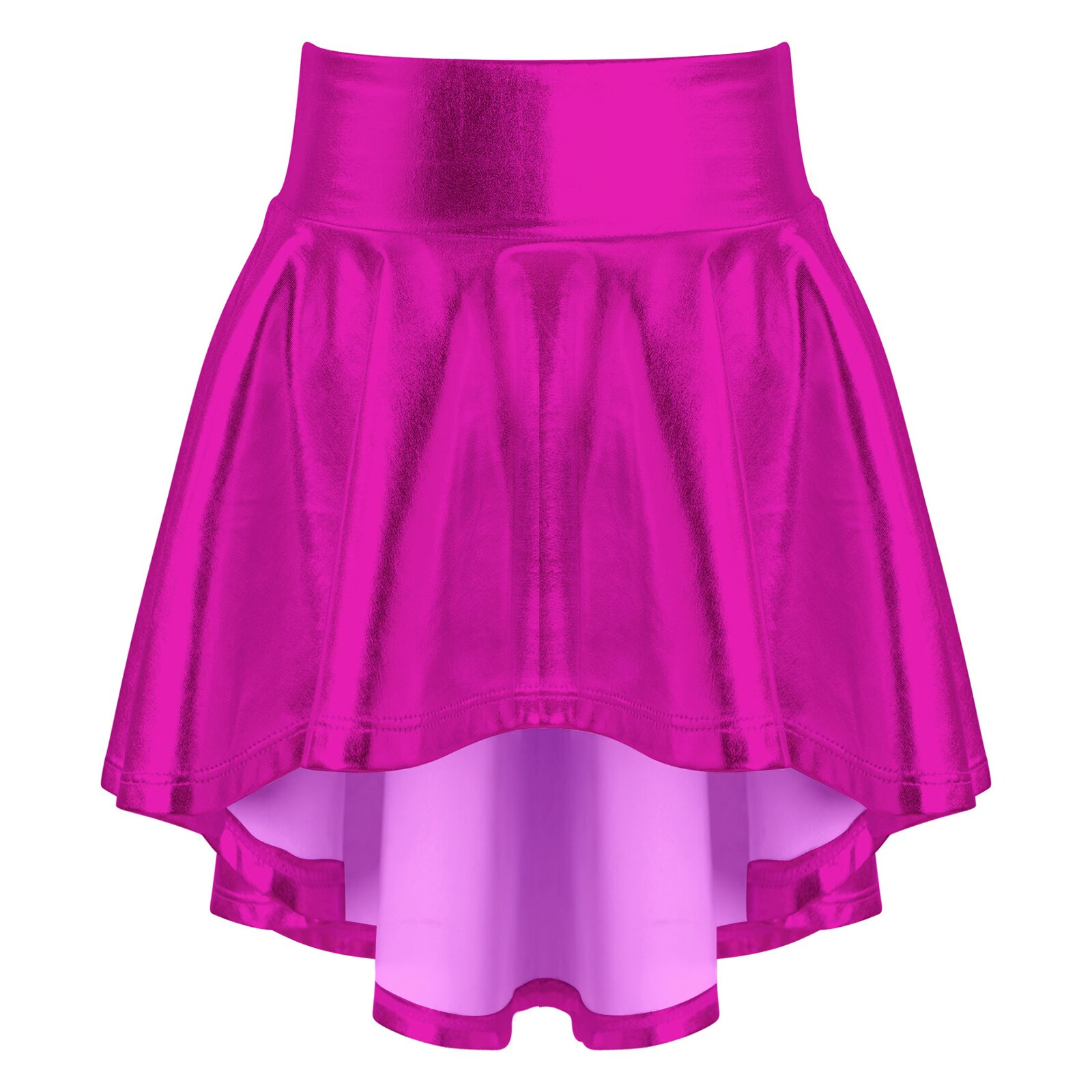 Kids Girls Ballet Dance Skirt Children Gymnastics Workout Practice Leotard Dance Dress Ballet Dancing Performance Mini Skirt: Hot Pink / 14