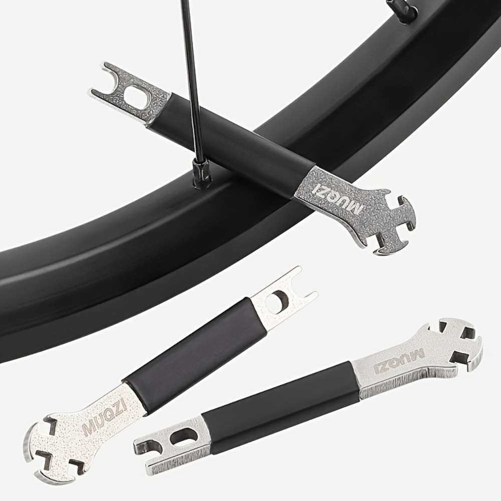 Llave para radios de bicicleta, una herramienta para ajuste de radios y reemplazo de ruedas de bicicleta de montaña y de carretera.