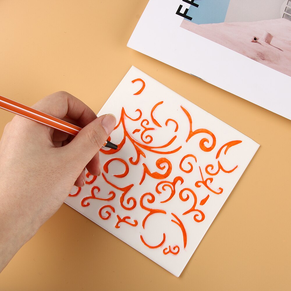 9 PCS/Set DIY Craft Geometric patterns Layering Stencils For Walls Painting Scrapbooking Stamp Album Decor Embossing