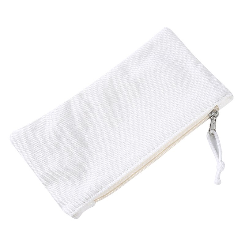 Multipurpose Cosmetische Tas Met Rits Vlakte Diy Natuurlijke Make-Up Pouch Katoen Canvas Reizen Toilettas Kussen Effen Lkeep 51G