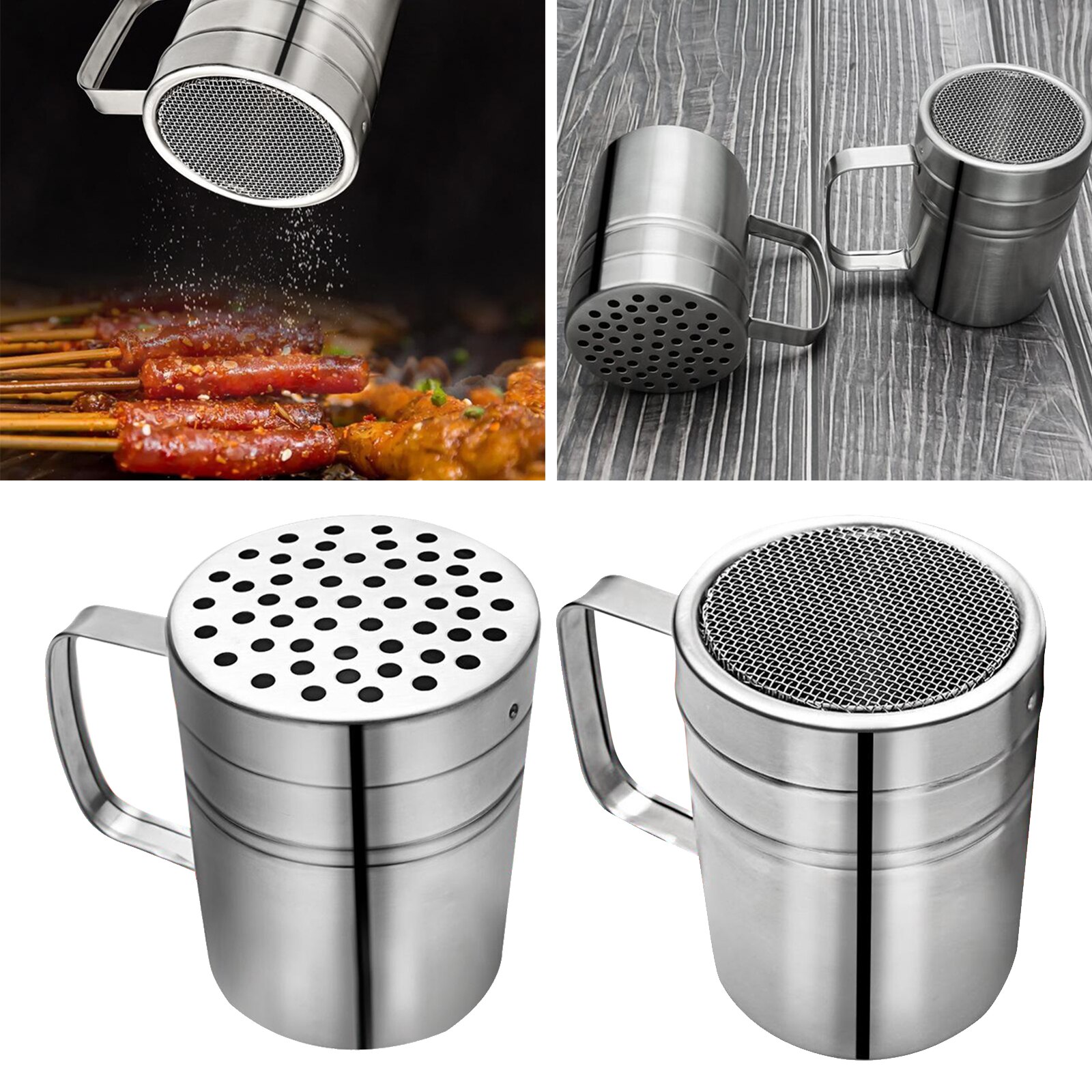 Spice Tins Storage Spice Containers for Pepper Salt Sugar Indoor Outdoor BBQ Cooking Supplies