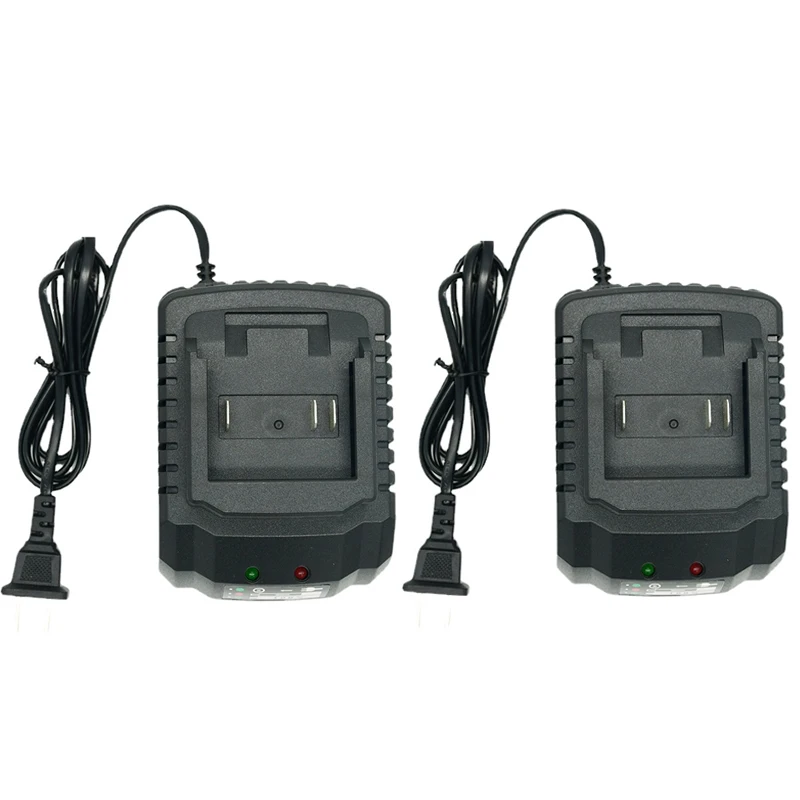 1-2pcs Battery Charger Suitable For Makita 18V 21V Tools EU/US Plug Power Tool Portable High Quanlity Smart Fast Li-ion Charging: WHITE / us