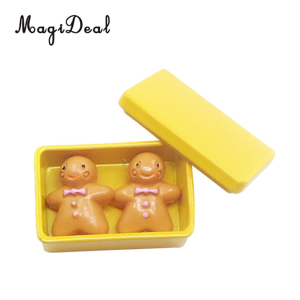 MagiDeal Lovely 1:12 Dollhouse Miniatures Kitchen Accessories Biscuit Box with 2 Pieces Cookies